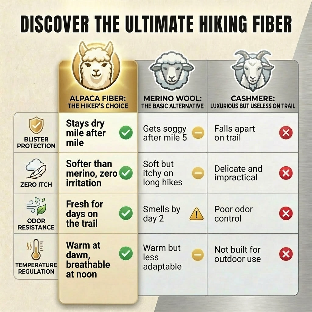 Alpaca Hiking Crew Socks